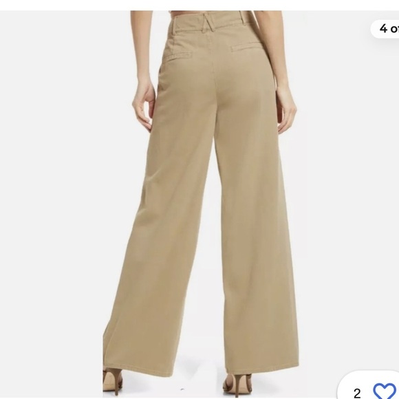Good American New Womens Postal Khaki Good Skate Wide Leg Trousers - Picture 2 of 5